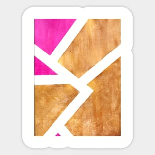 gold and magenta texture Sticker